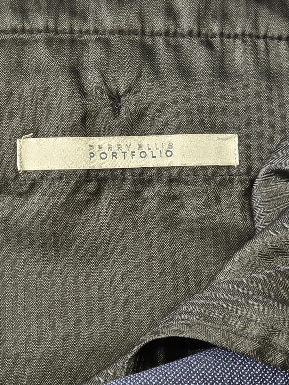 Perry Ellis Portfolio Men's Slim Fit Navy Blue Dress Pants 40x32